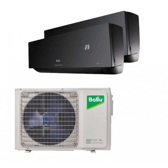 Мульти сплит система Ballu на 2 комнаты (20+20 кв.м) Platinum Black