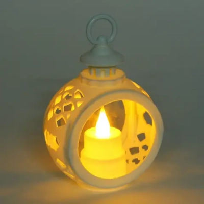 Сувенир с подсветкой «Горящая свеча» 8,5*12 см, Белый