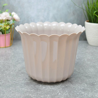 Горшок цветочный "Виола" 2л d188мм h143мм, темно-кремовый