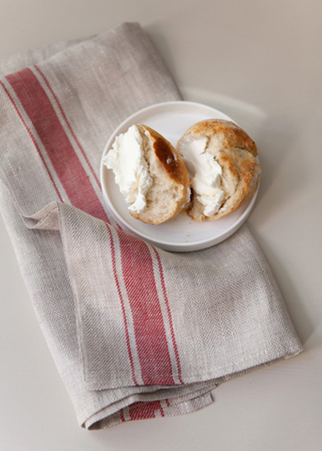 Полотенце кухонное 50х70 Luxberry Kitchen Towel натуральный-красная полоса