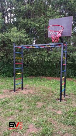 Монтаж уличной шведской стенки Sv Sport Рукоход (4 вертикальных столба)