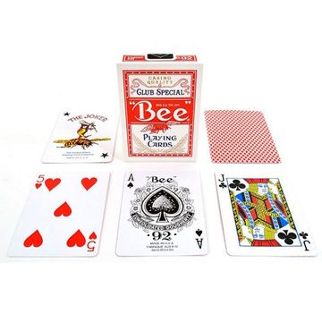 Карты игральные "Bee" 54 (картон 300G red core) /12