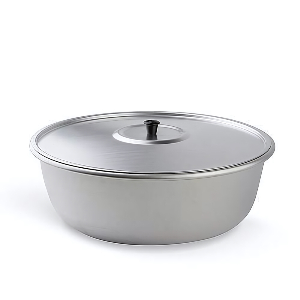 Миска 36см 10л алюминиевая, с металлической крышкой