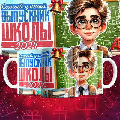 Кружка Выпускник школы 2024