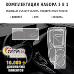 Москвич 3 (2022) - комплект защитных матовых пленок 3 в 1. Пленка защитная ControlTek HYBRID со слоем TOP COAT. Толщина: 6 mil. (175 мкм.)