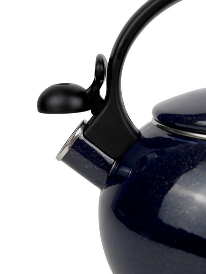 Чайник 2,2 л. эмалированный со свистком Kamille KM 1038B с черной бакелитовой ручкой