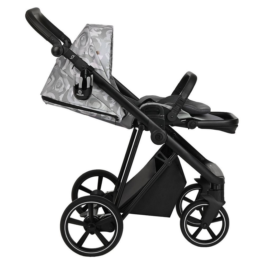 Детская коляска Roan Sol Flowers 2 в 1 RSF/5002 Gray/Black