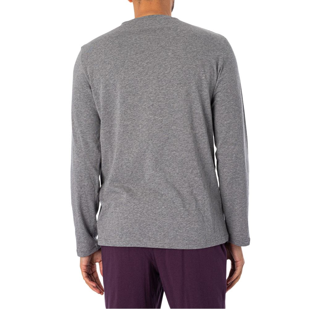 Мужская пижама серая толстовка, фиолетовые штаны Emporio Armani 111789_4F720 15449