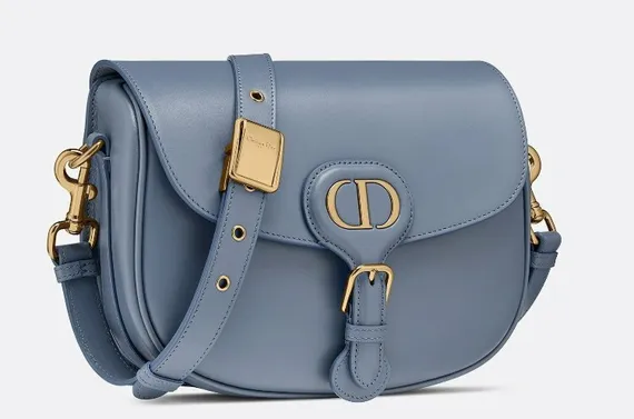 Сумка Dior Bobby, модель среднего формата синий