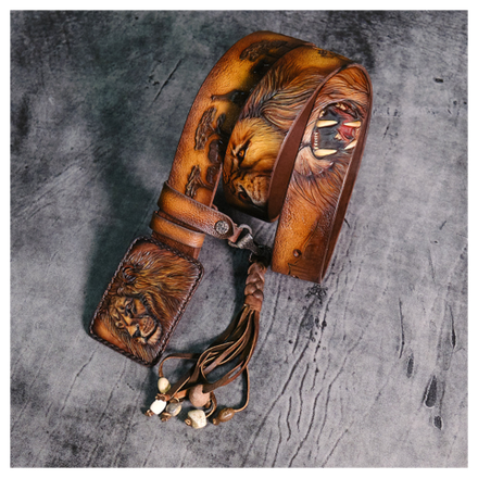 Кожаный ремень «Лев»