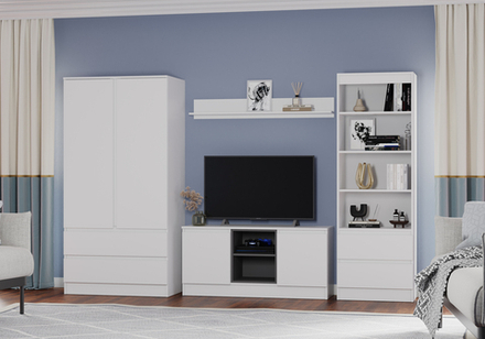 Гостиная Мэнкс комплект № 1.1 белый