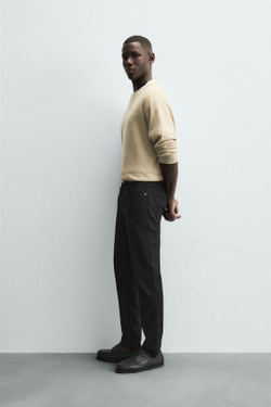 ZARA ДЖИНСЫ SLIM FIT БАЗОВЫЕ, ЧЕРНЫЙ