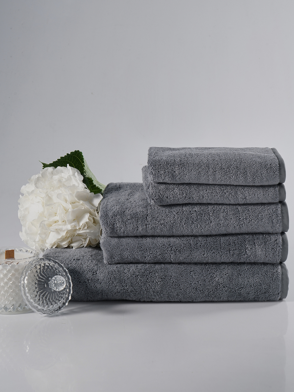 Набор полотенец 3шт Claire Batiste Atelier Ile стальной серый