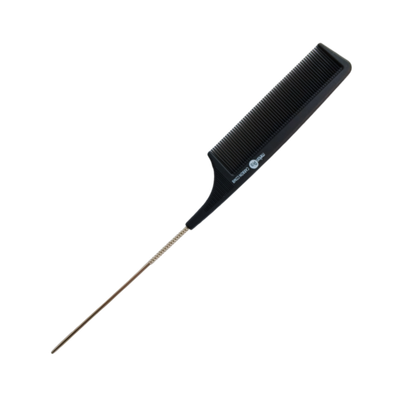 MelonPro Расческа карбон(люкс) хвостик метал. 235 мм