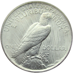 США 1 dollar (доллар) 1922 Peace Dollar (мирный доллар) AU