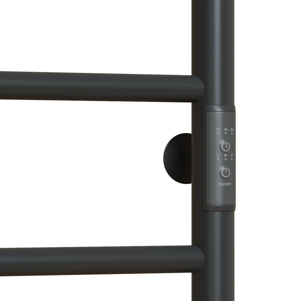 Полотенцесушитель MIXLINE VEGA  80х50 (таймер, 289 Вт, 6 перекладин) электрический ГРАФИТ