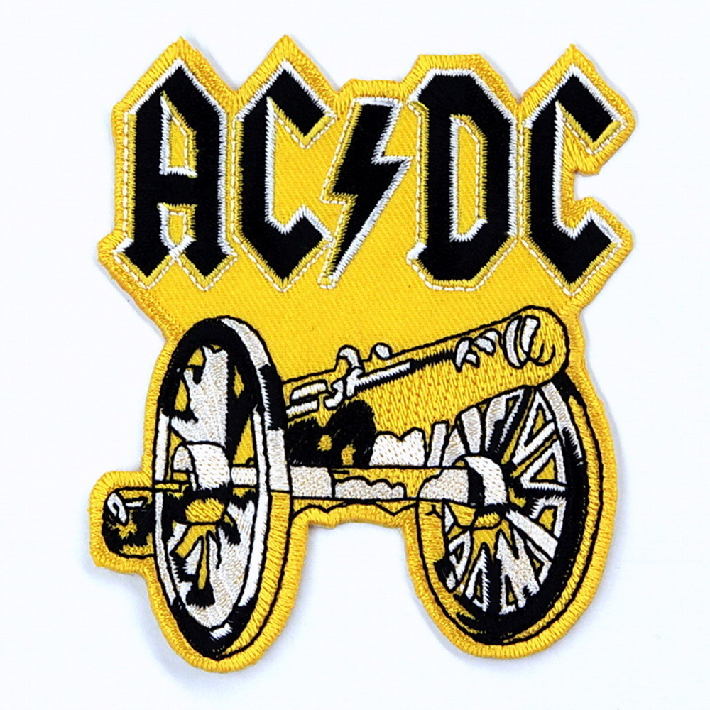 Нашивка AC/DC (пушка, желтая)