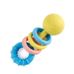 Игрушка для малышей прорезыватель - погремушка "Улыбка" (с цветными кольцами)