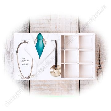 Упаковка для 9 шоколадных конфет. Докторский