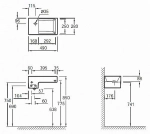 Тумба с раковиной Jacob Delafon TERRACE 50 EB1178-M61+EGA012-00 черная матовая