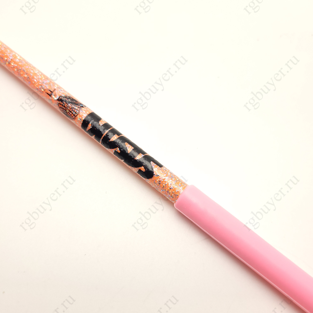 Палочка Sasaki 57 см с блеском Оранжевая с розовой ручкой LIO x P (Light Orange x Pink)
