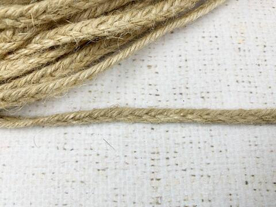 Тесьма джутовая косичка, ш. 6 мм