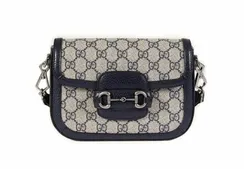 Мини-сумка Gucci Horsebit 1955 с узором Gg