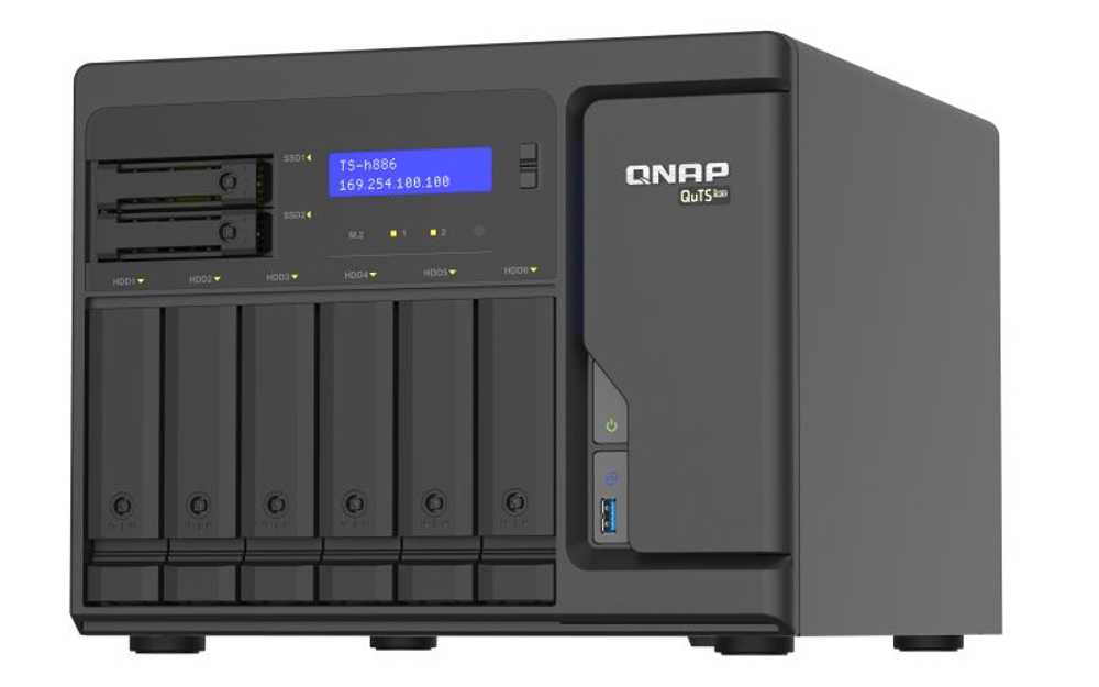 Сетевой накопитель NAS QNAP QuTS hero TS-h886-D1602-8G
