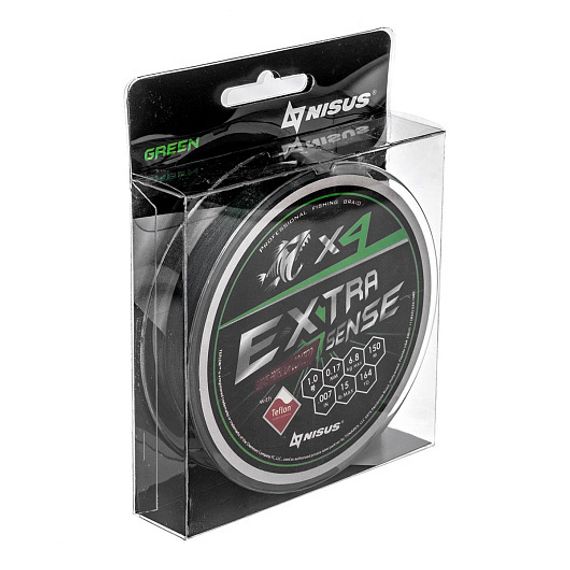 Шнур Extrasense X4 PE Green 150m 1/15LB 0.17mm (N-ES-X4-1/15LB) NISUS