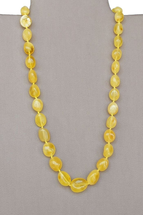 бусы из жёлтого янтаря