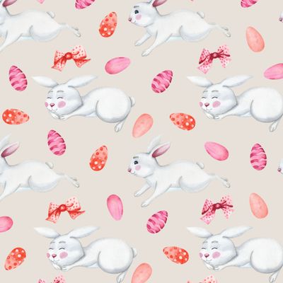 Пасхальные милые спящие кролики