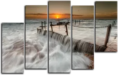 Модульная картина "Прилив на закате"