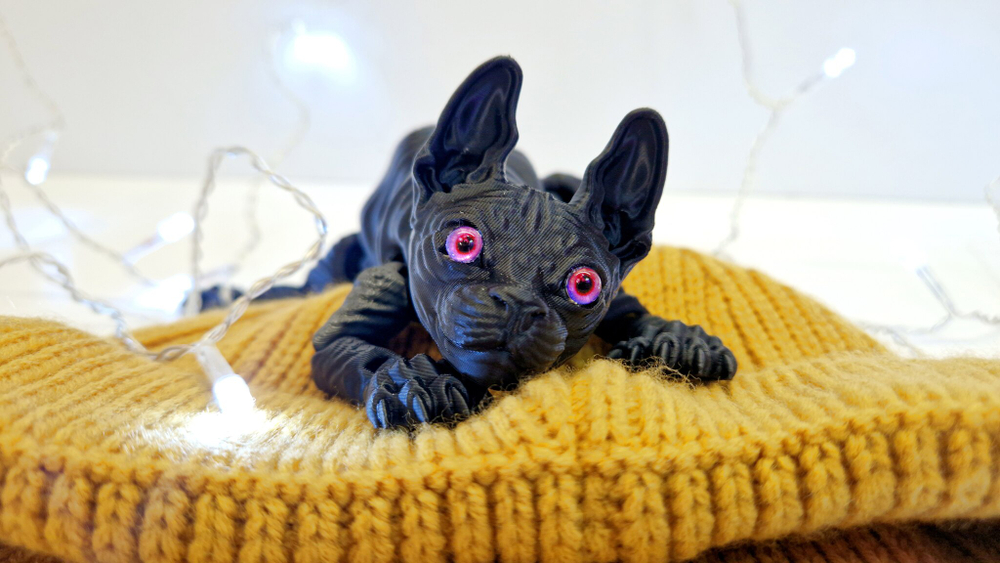 Подвижный кот Сфинкс, игрушка антистресс, черный