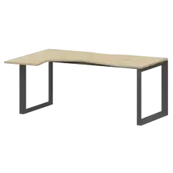 Стол эргономичный левый на металлокаркасе НТМП.О-060.ЛВ  1600x1000x750 Аргентум-МП