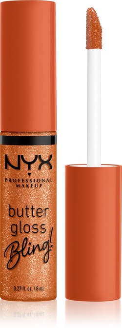 NYX Professional Makeup Butter Gloss Bling - Блеск для губ с блестящими частицами оттенок 03 Pricey, 8 ml