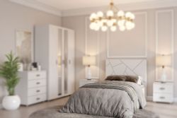 Кровать 1,5 сп МС "Сандра"(Белый лофт)