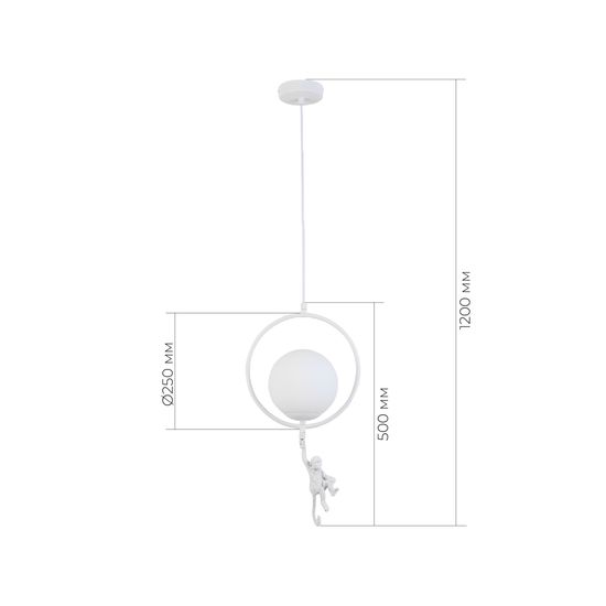 SLE115113-01 Подвес Белый/Белый E27 1*60W TENATO