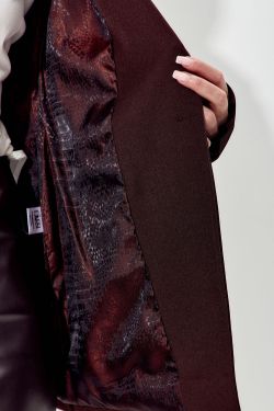 Приталенный пиджак "песочные часы" шоколадного цвета