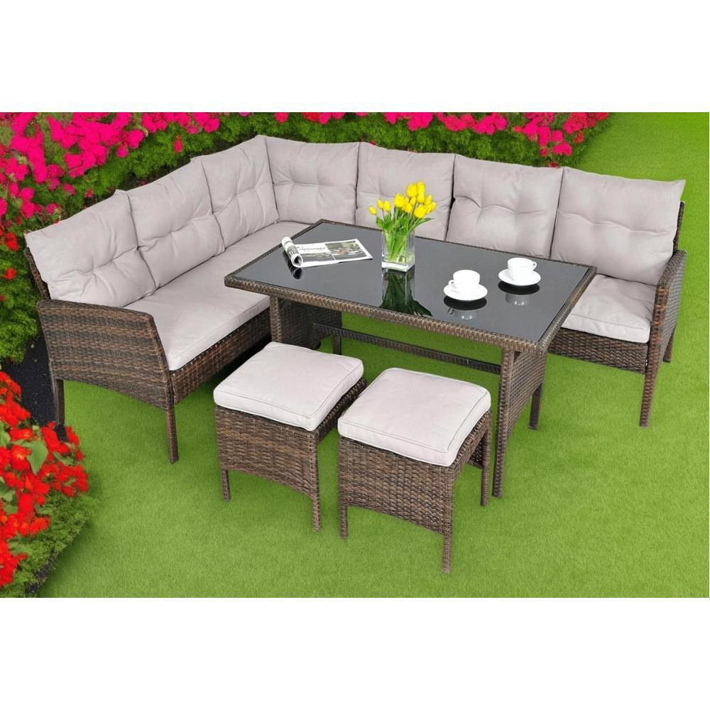 Комплект плетеной мебели AFM-107A Brown (3 кор.)