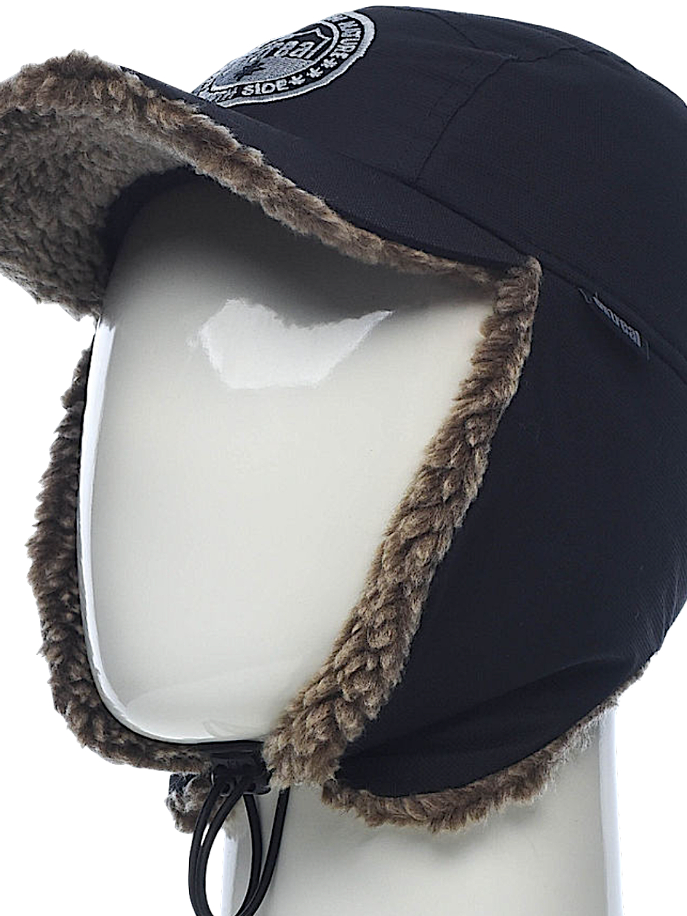 Кепка Extreal Сити Мех барашек Коричневый Мембрана Breathable XL Чёрный