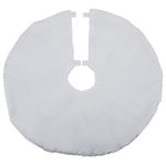 Новогодний коврик под елку белый c серебристыми снежинками, 60 см, полиэстер, ЗОЛОТАЯ СКАЗКА, 592158