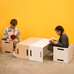 Стул перевертыш Чек, 74х34х34, растущий детский стол и стул 2в1 из фанеры березы, прозрачный лак
