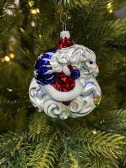 Ёлочная фигурка Зимняя 80 мм., стекло, Ёлочка (С1630)