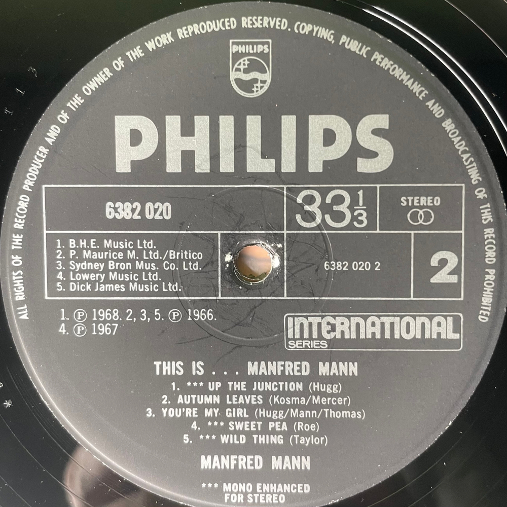Manfred Mann - This Is… Manfred Mann (Англия 1970г.)