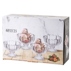 Набор креманок 6 шт 9,5*7,5см (стекло) (подарочная упаковка)