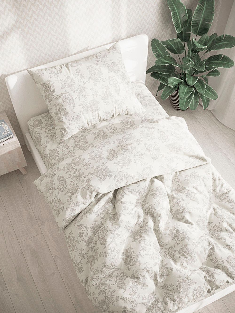 Постельное белье Сказка "Шамбала-" 1,5-сп Наволочка 50х70 см 1 шт Простынь на резинке 90х200 см Пододеяльник 145х215 см, перкаль