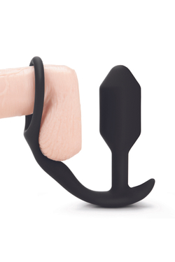b-vibe Snug & Tug - Эрекционное кольцо с анальным плагом