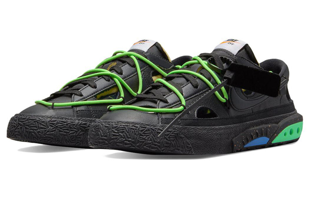 Кроссовки Off-White X Nike Blazer Low 77 "Black And Electro Green"