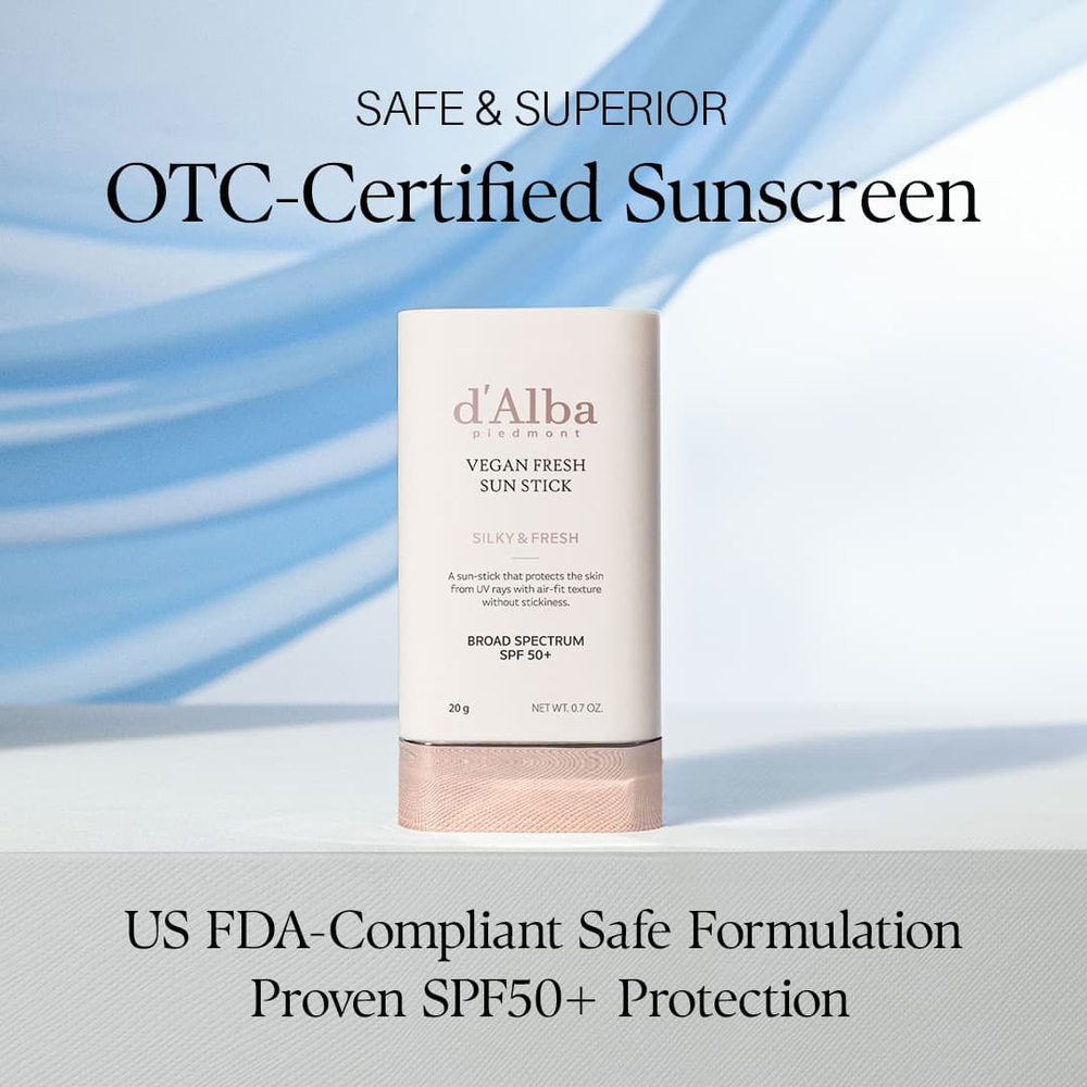 d'Alba, Vegan Fresh Sun Stick, SPF 50+, 20 г (0,7 унции)