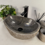 Каменная раковина из речного камня RS-05601 (46*31*15) 0856 из натурального камня